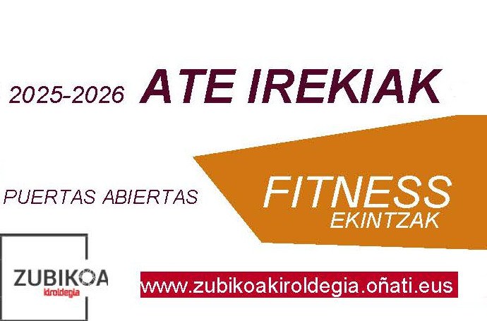 Jornadas de puertas abiertas en Zubikoa kiroldegia