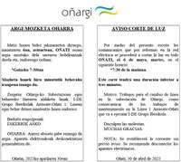 Argi mozketa laburra egingo du bihar goizean, 7:30etan, Oñargik