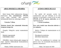 Bihar goizeko 7:30etan argi mozketa laburra egingo du Oñargik