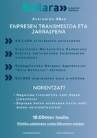 "Enpresen Transmisioa eta Jarraipena" jardunaldia egingo da bihar, udaletxean
